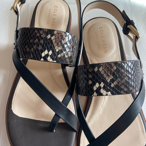NWOT snakeskin Cole Haan sandals - Picture 3 of 7